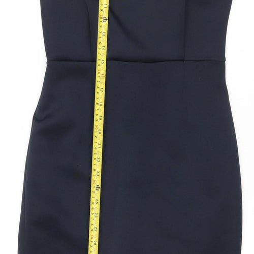 Label Lab Womens Black Size 8 Sheath Sleeveless Asymmetric Dress