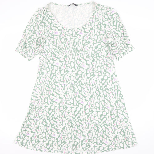 Marks and Spencer Women’s Green Floral A-Line Dress Size 12