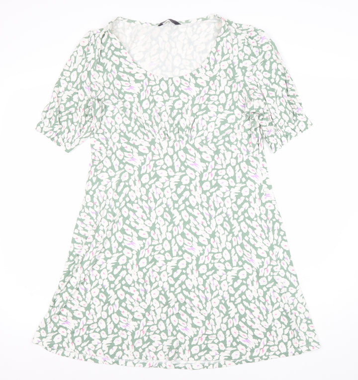 Marks and Spencer Women’s Green Floral A-Line Dress Size 12