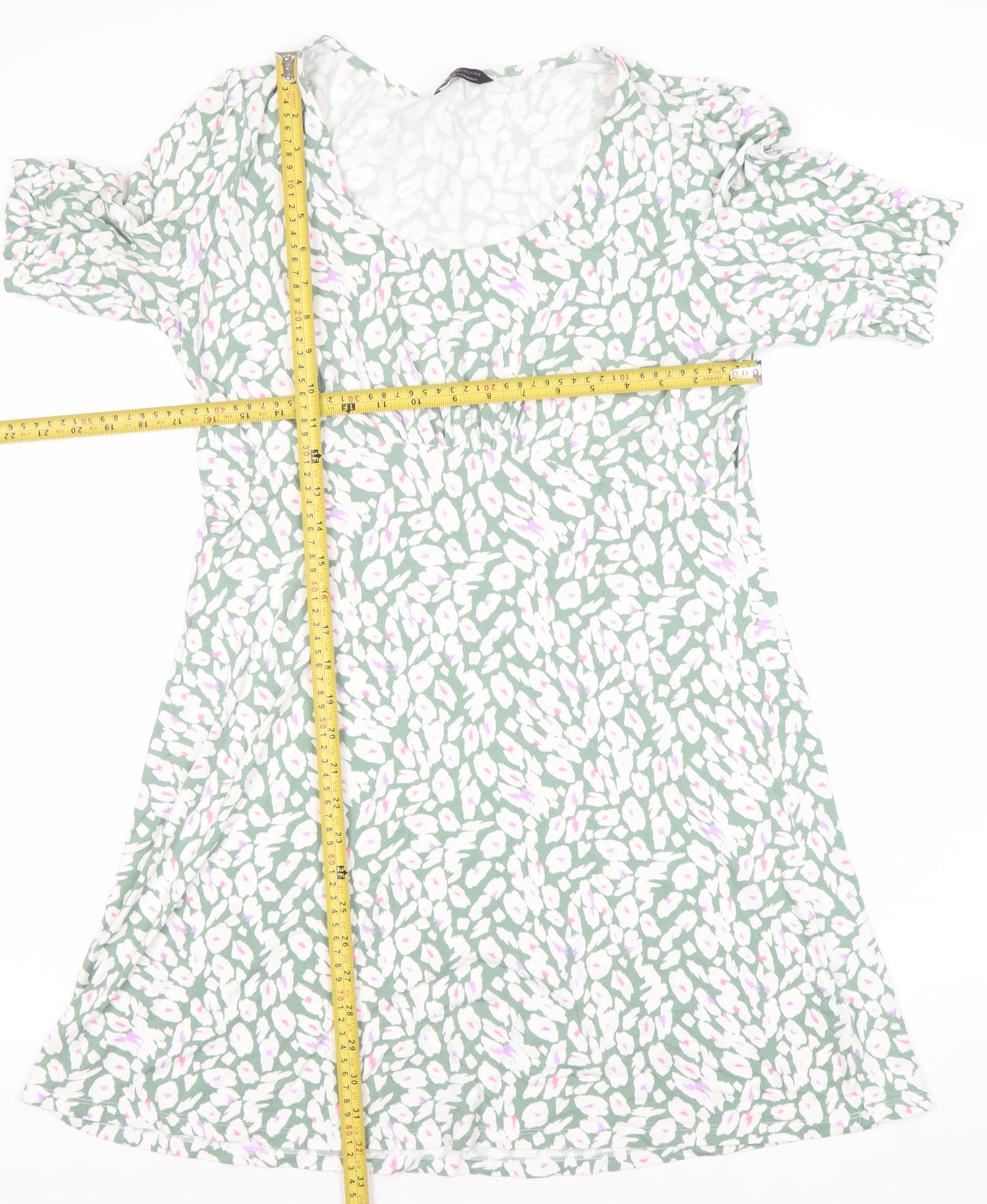 Marks and Spencer Women’s Green Floral A-Line Dress Size 12
