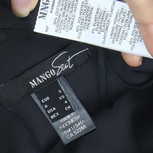 Mango Suit Women’s Black XS Strapless Sweetheart Mini Dress