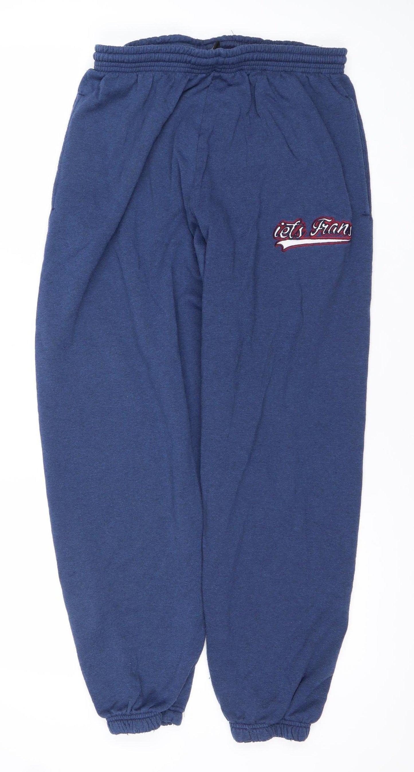 iets frans Womens Blue Sweatpants Size S Elastic Waist Tapered Joggers