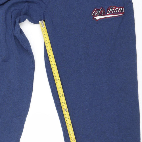 iets frans Womens Blue Sweatpants Size S Elastic Waist Tapered Joggers