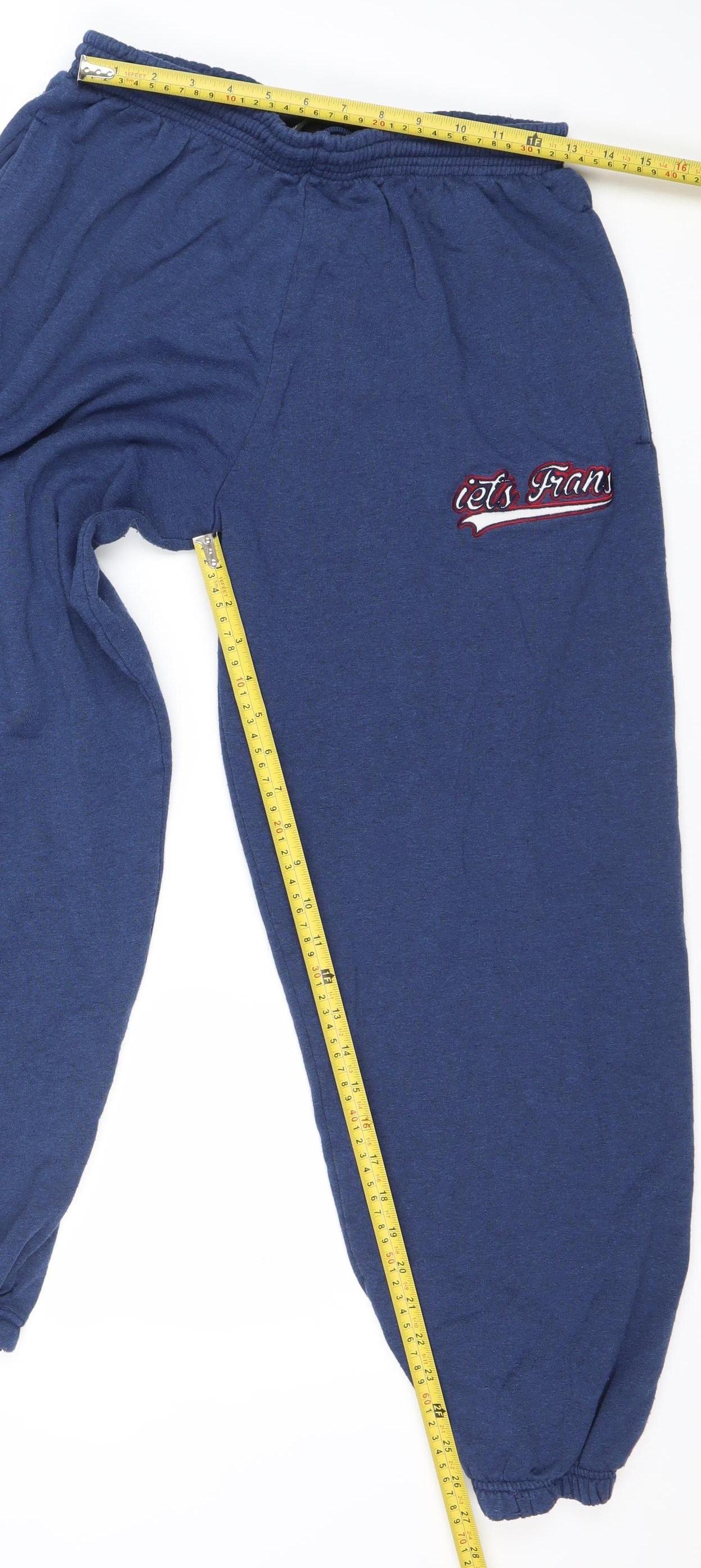 iets frans Womens Blue Sweatpants Size S Elastic Waist Tapered Joggers