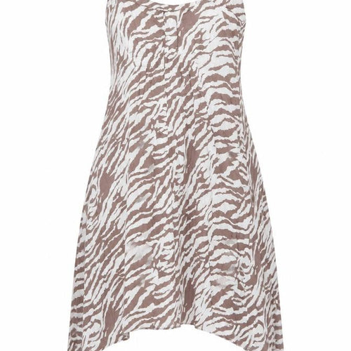 Bh Women’s Brown Animal Print Viscose Midi Slip Dress Size 12