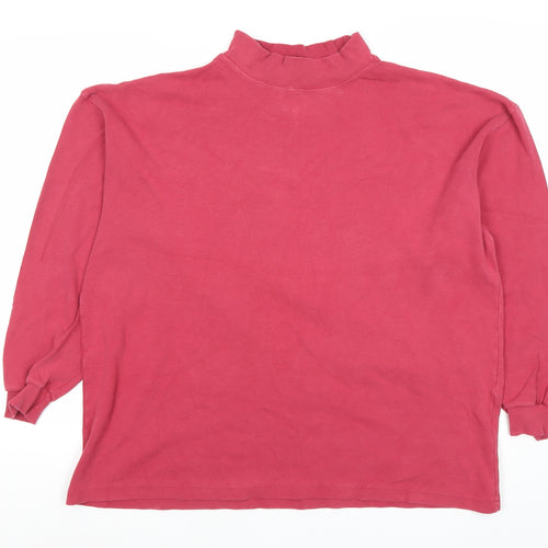 Hawkstead Sportswear Womens Red Cotton Pullover Sweatshirt L