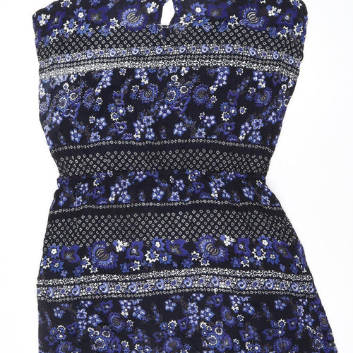 Gracech Womens Black Blue Floral Strapless Dress Size 20