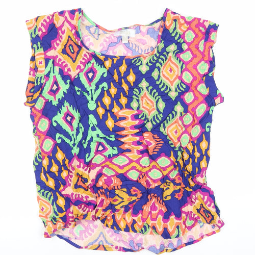 Stella Morgan Womens Multicoloured Size 12 Tunic Sleeveless Blouse Viscose
