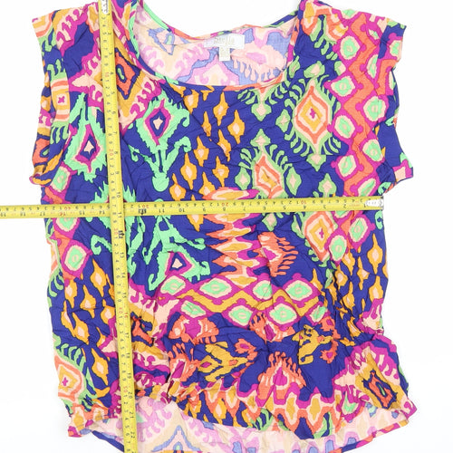 Stella Morgan Womens Multicoloured Size 12 Tunic Sleeveless Blouse Viscose