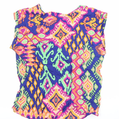 Stella Morgan Womens Multicoloured Size 12 Tunic Sleeveless Blouse Viscose