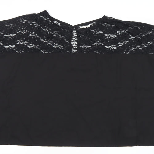 ARKITECT Womens Black Lace Tunic Blouse Size 12 Sleeveless