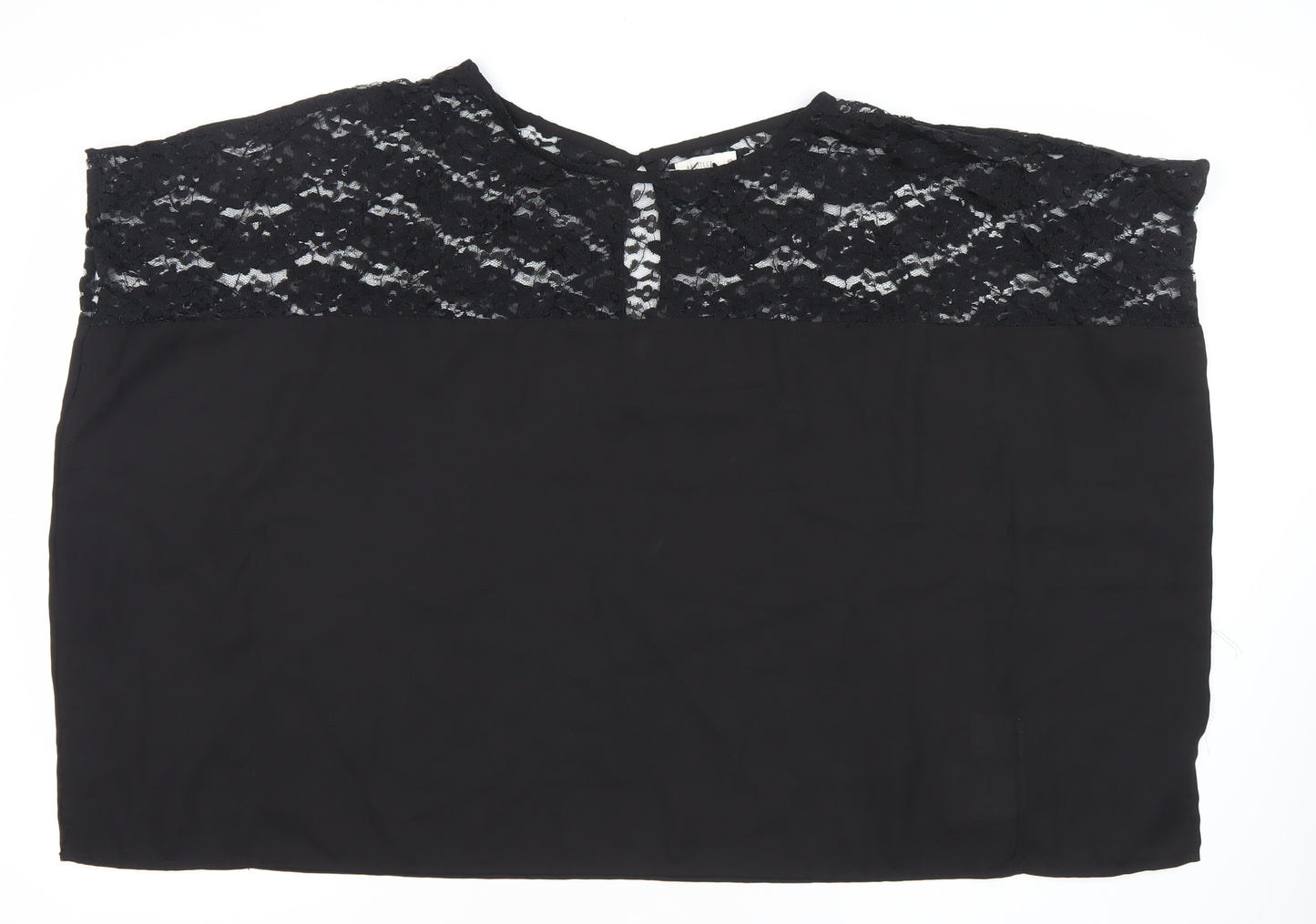 ARKITECT Womens Black Lace Tunic Blouse Size 12 Sleeveless
