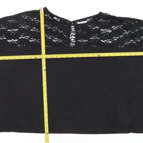 ARKITECT Womens Black Lace Tunic Blouse Size 12 Sleeveless