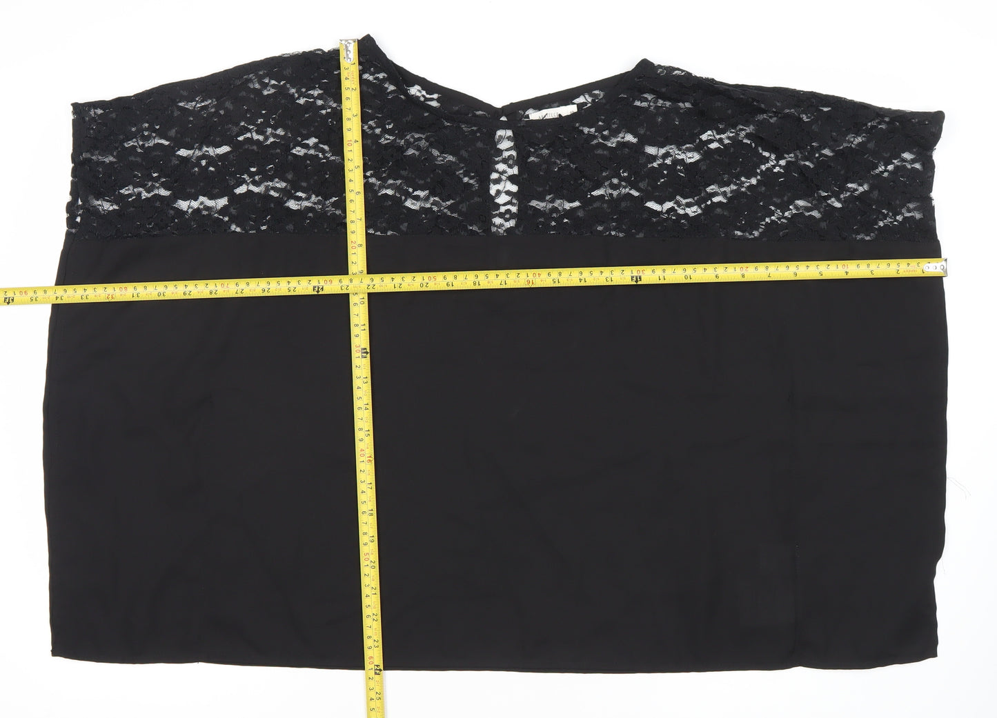 ARKITECT Womens Black Lace Tunic Blouse Size 12 Sleeveless