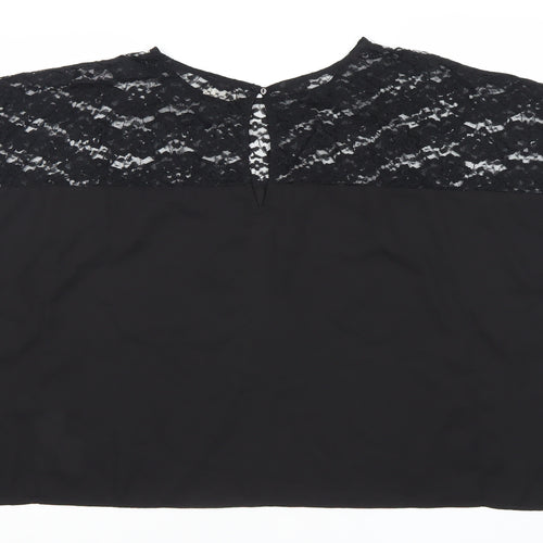 ARKITECT Womens Black Lace Tunic Blouse Size 12 Sleeveless