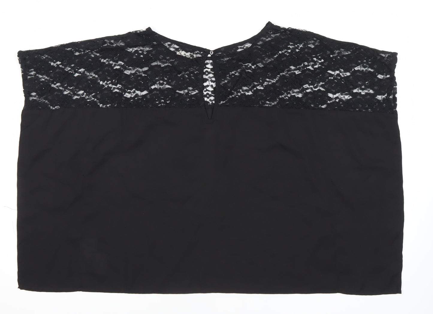 ARKITECT Womens Black Lace Tunic Blouse Size 12 Sleeveless