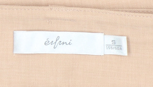 Erfani Women’s Beige High Rise Belted Straight Leg Trousers Size 8