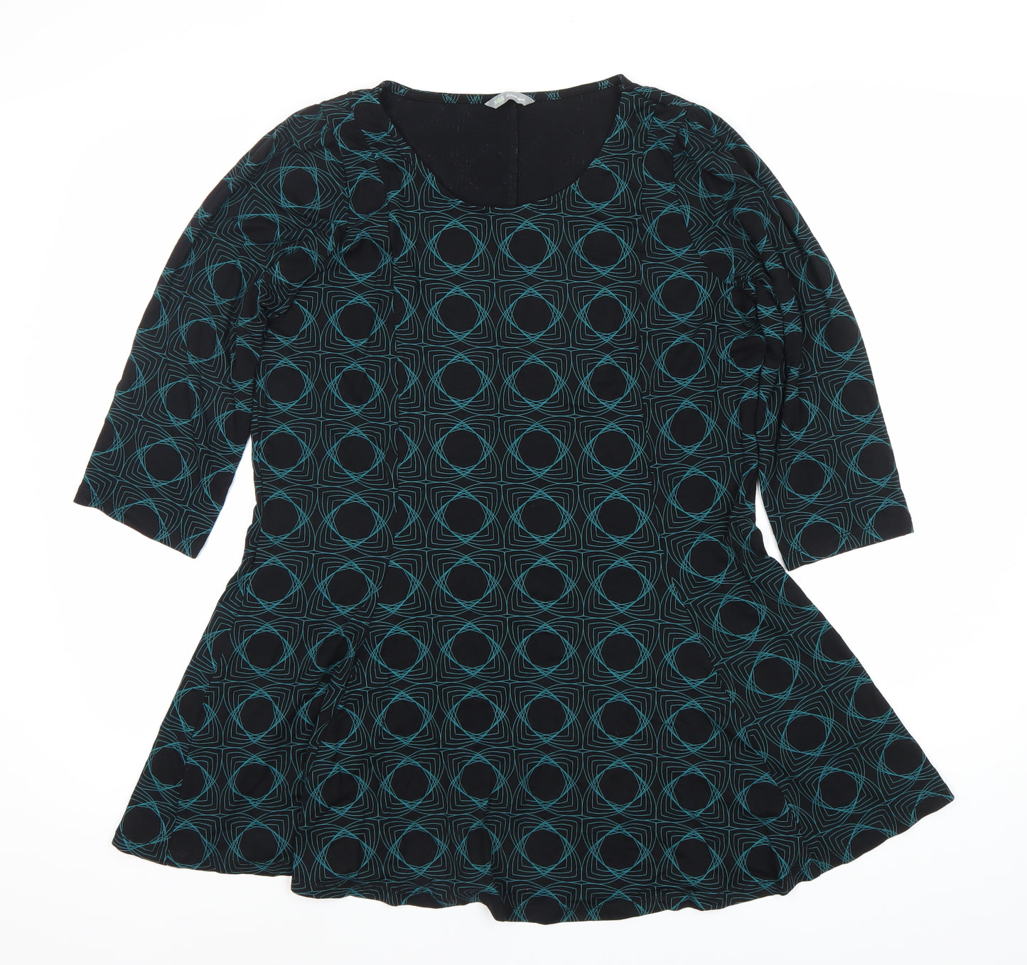 Marks and Spencer Women’s Black Green Skater Dress UK 16