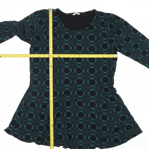 Marks and Spencer Women’s Black Green Skater Dress UK 16