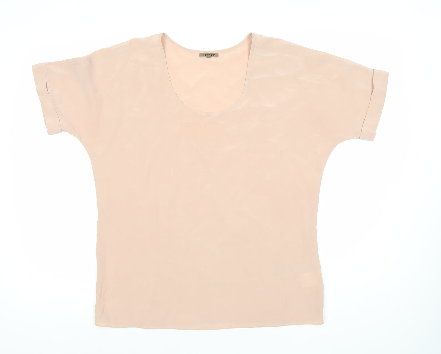 Jigsaw Women’s Beige Silk Scoop Neck Blouse Size S
