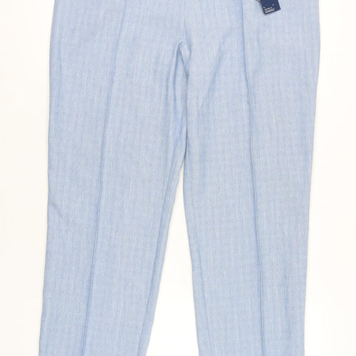 Marks and Spencer Womens Blue Size 18 Chino Polyester Trousers