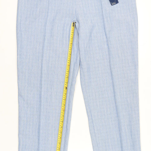 Marks and Spencer Womens Blue Size 18 Chino Polyester Trousers