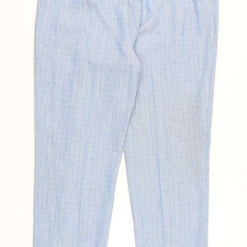 Marks and Spencer Womens Blue Size 18 Chino Polyester Trousers