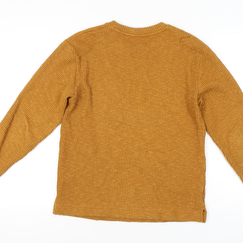 Zara Men’s Brown Knit Pullover Sweatshirt Size S Crew Neck
