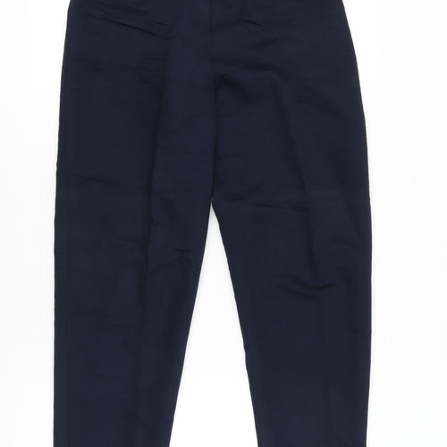 Yessica Women’s Blue Linen Cotton Tapered Trousers Size 16
