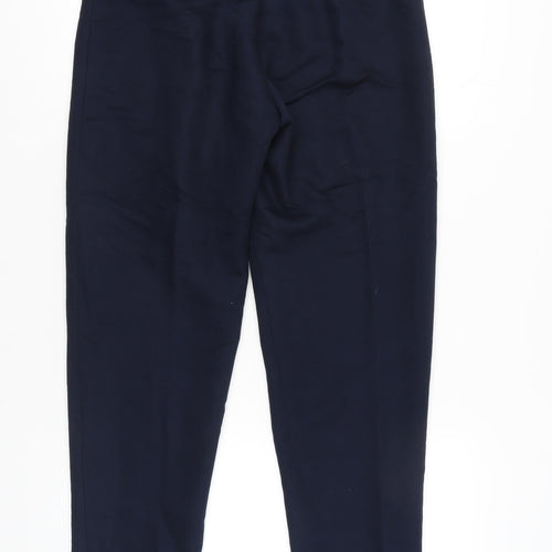 Yessica Women’s Blue Linen Cotton Tapered Trousers Size 16