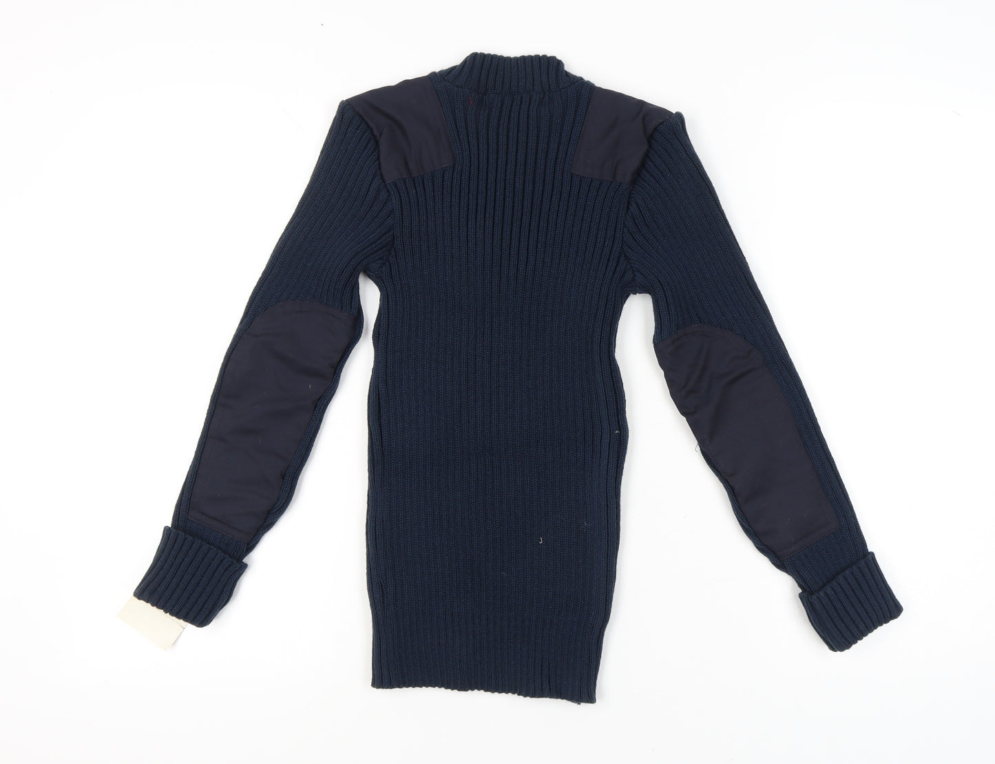 Yorkcraft Men’s Blue V-Neck Military Pullover Jumper XS