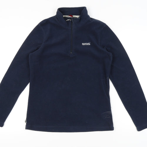 Regatta Women’s Navy Fleece Sweatshirt UK 10 Pullover 1/2 Zip Outdoor