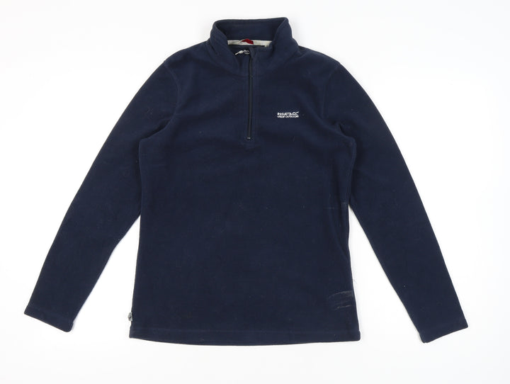 Regatta Women’s Navy Fleece Sweatshirt UK 10 Pullover 1/2 Zip Outdoor