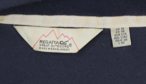 Regatta Women’s Navy Fleece Sweatshirt UK 10 Pullover 1/2 Zip Outdoor
