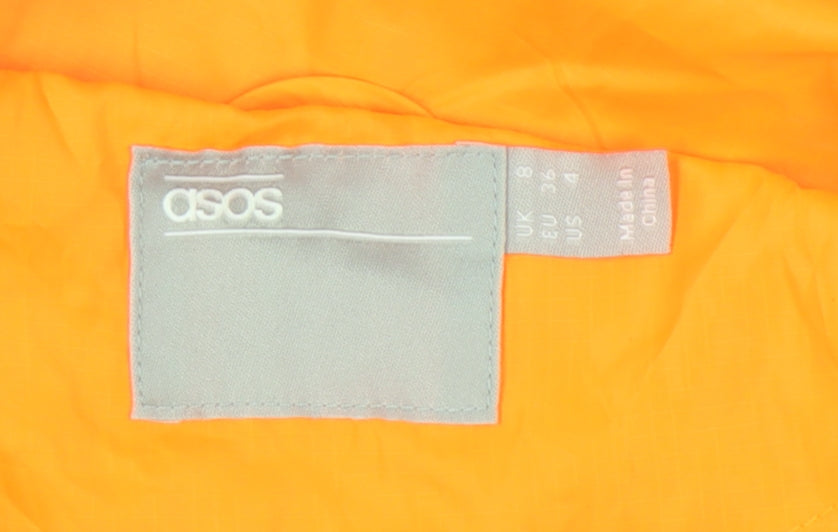 ASOS Women’s Orange Pullover Hoodie UK 8 Lightweight Casual