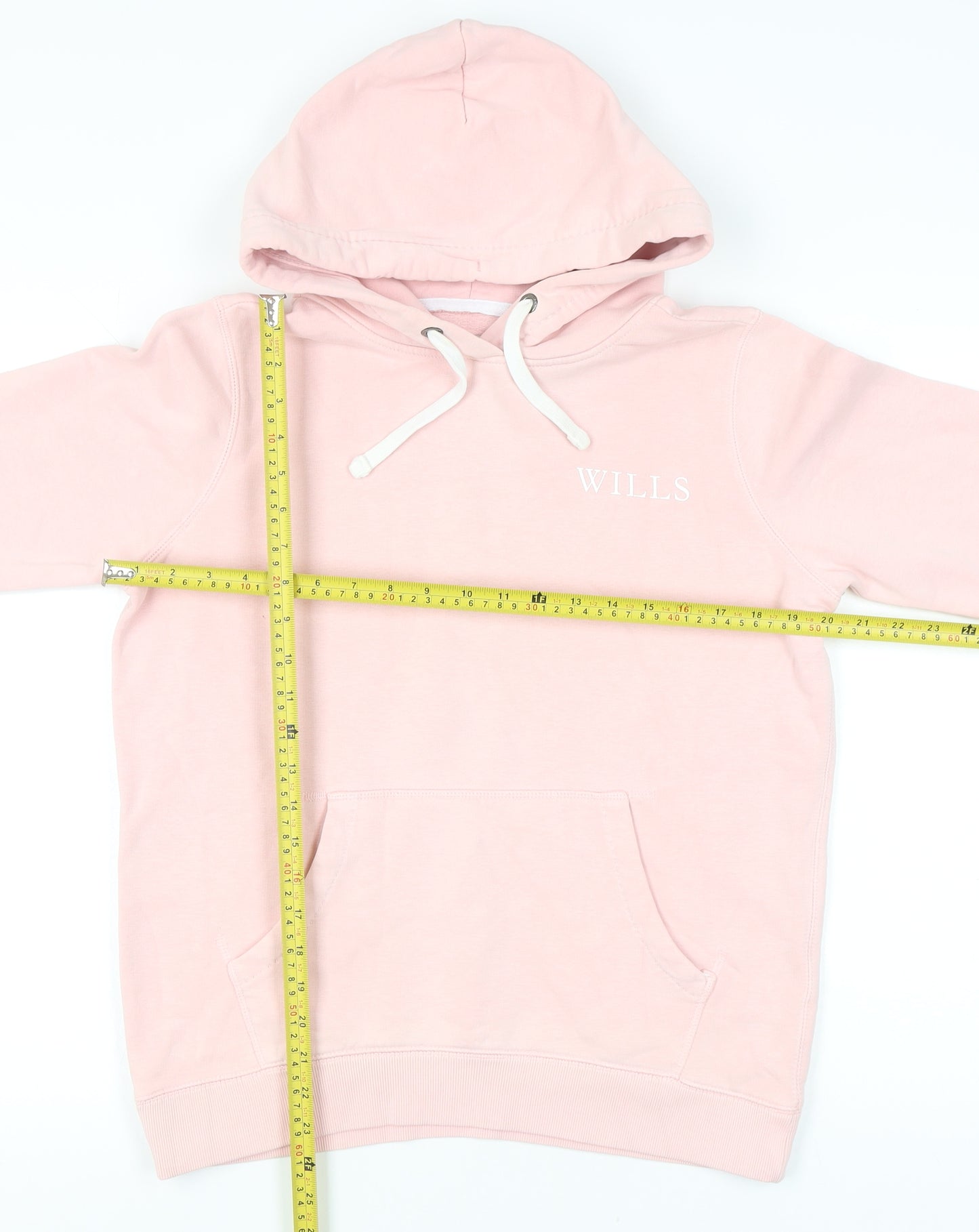 Jack Wills Women's Pink Cotton Hoodie UK 12 Pullover Casual Sweatshirt