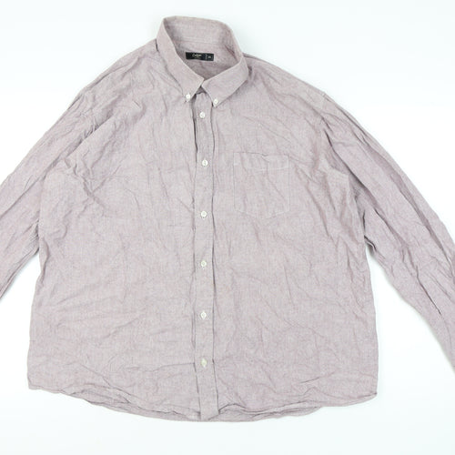 Cotton Traders Men’s Purple 2XL Button-Up Long Sleeve Shirt