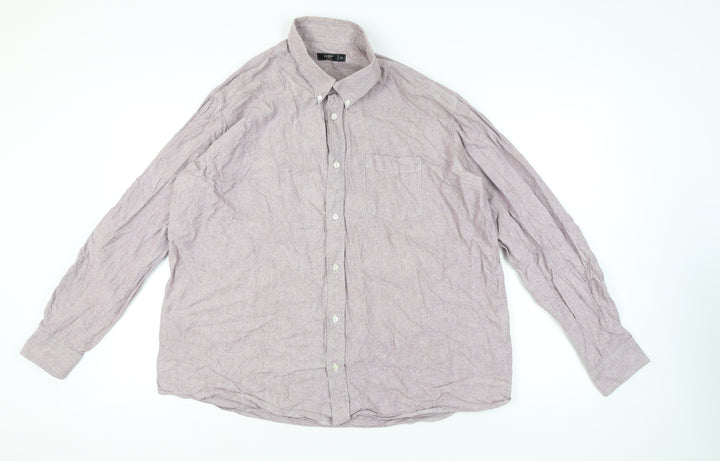 Cotton Traders Men’s Purple 2XL Button-Up Long Sleeve Shirt
