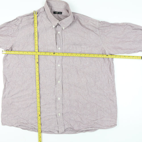 Cotton Traders Men’s Purple 2XL Button-Up Long Sleeve Shirt