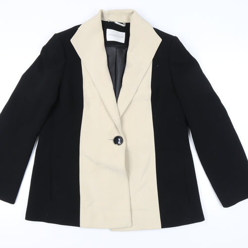 Windsmoor Women’s Black Beige Colourblock Blazer Jacket UK 16