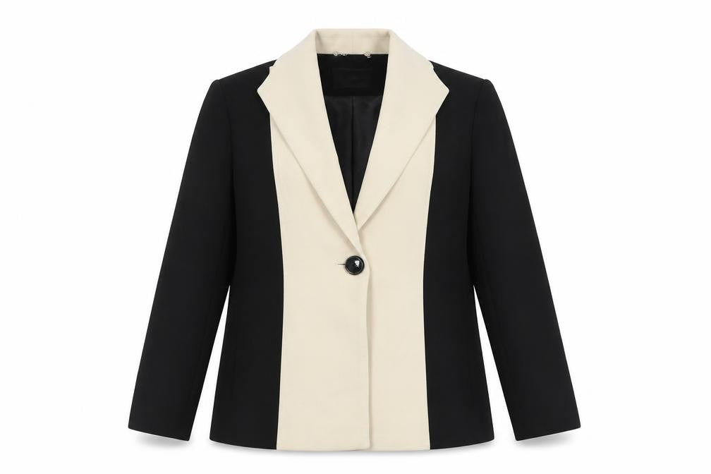 Windsmoor Women’s Black Beige Colourblock Blazer Jacket UK 16