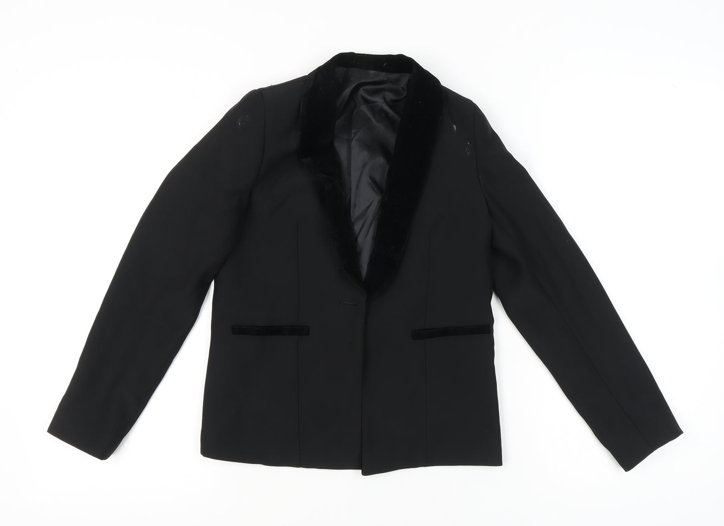Paisley London Girls Black Slim Fit Blazer Jacket Size 12 Years