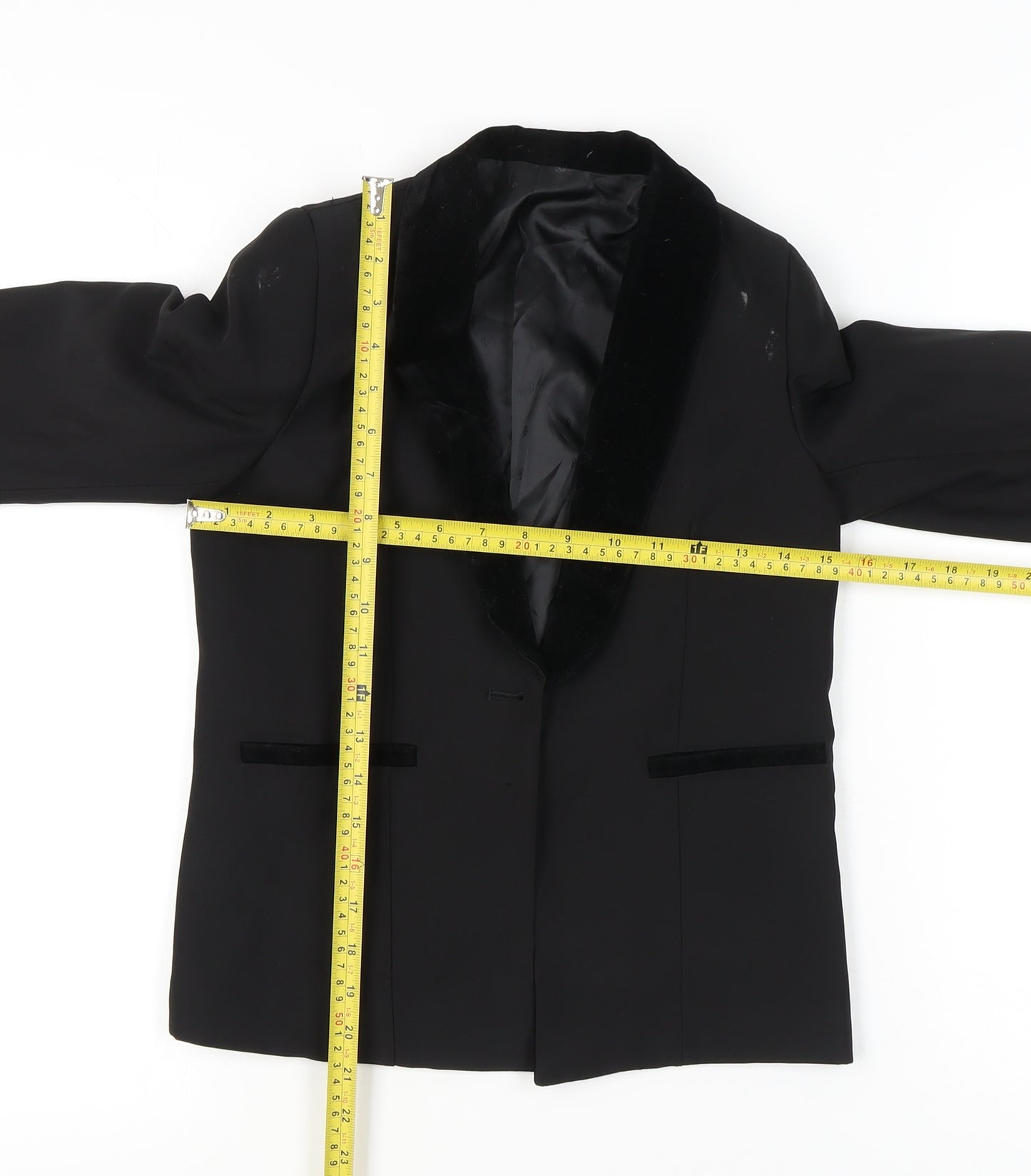 Paisley London Girls Black Slim Fit Blazer Jacket Size 12 Years