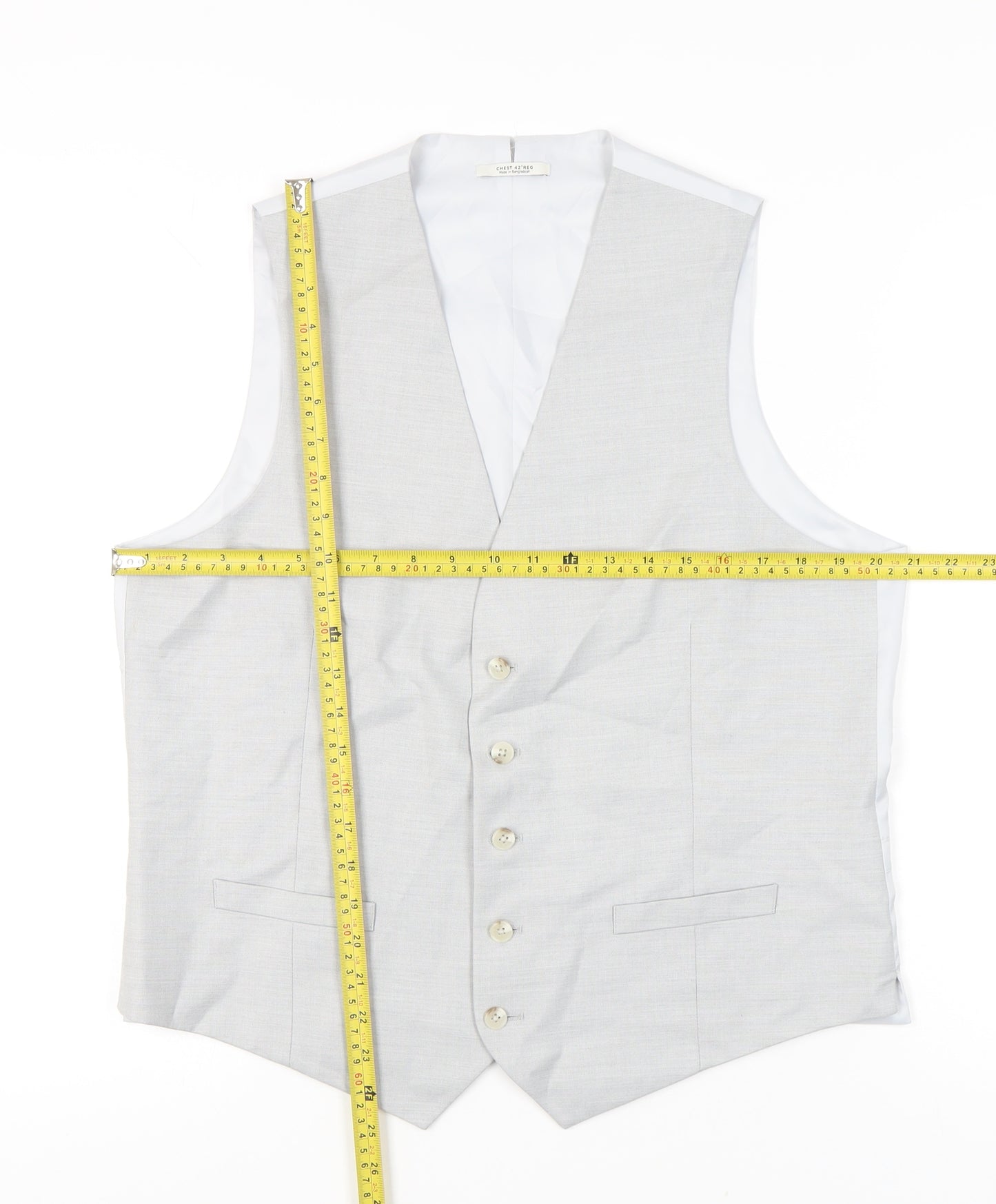 Marks and Spencer Men’s Grey Waistcoat XL 42in Chest Regular Fit