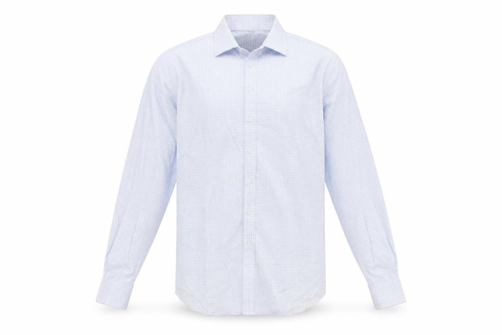 Austin Reed Men’s Blue Check Cotton Button-Up Shirt 16.5 42in