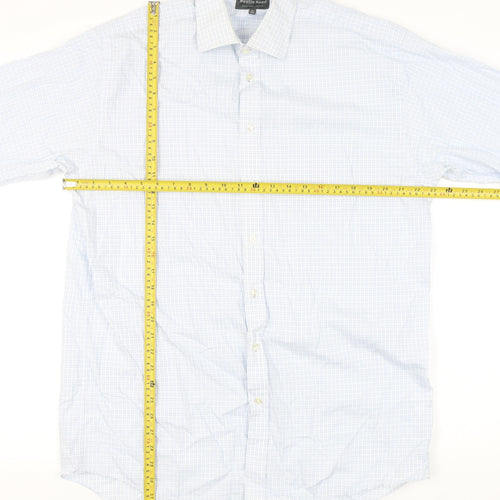 Austin Reed Men’s Blue Check Cotton Button-Up Shirt 16.5 42in