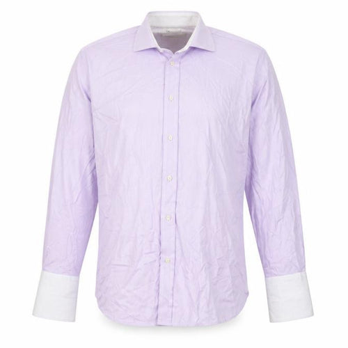 Ted Baker Men’s Purple Classic Fit Long Sleeve Cotton Dress Shirt 17 L
