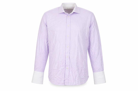 Ted Baker Men’s Purple Classic Fit Long Sleeve Cotton Dress Shirt 17 L
