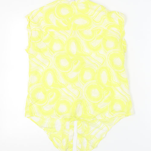 Monsoon Women’s Yellow Geometric Tunic Blouse UK 12 Cotton