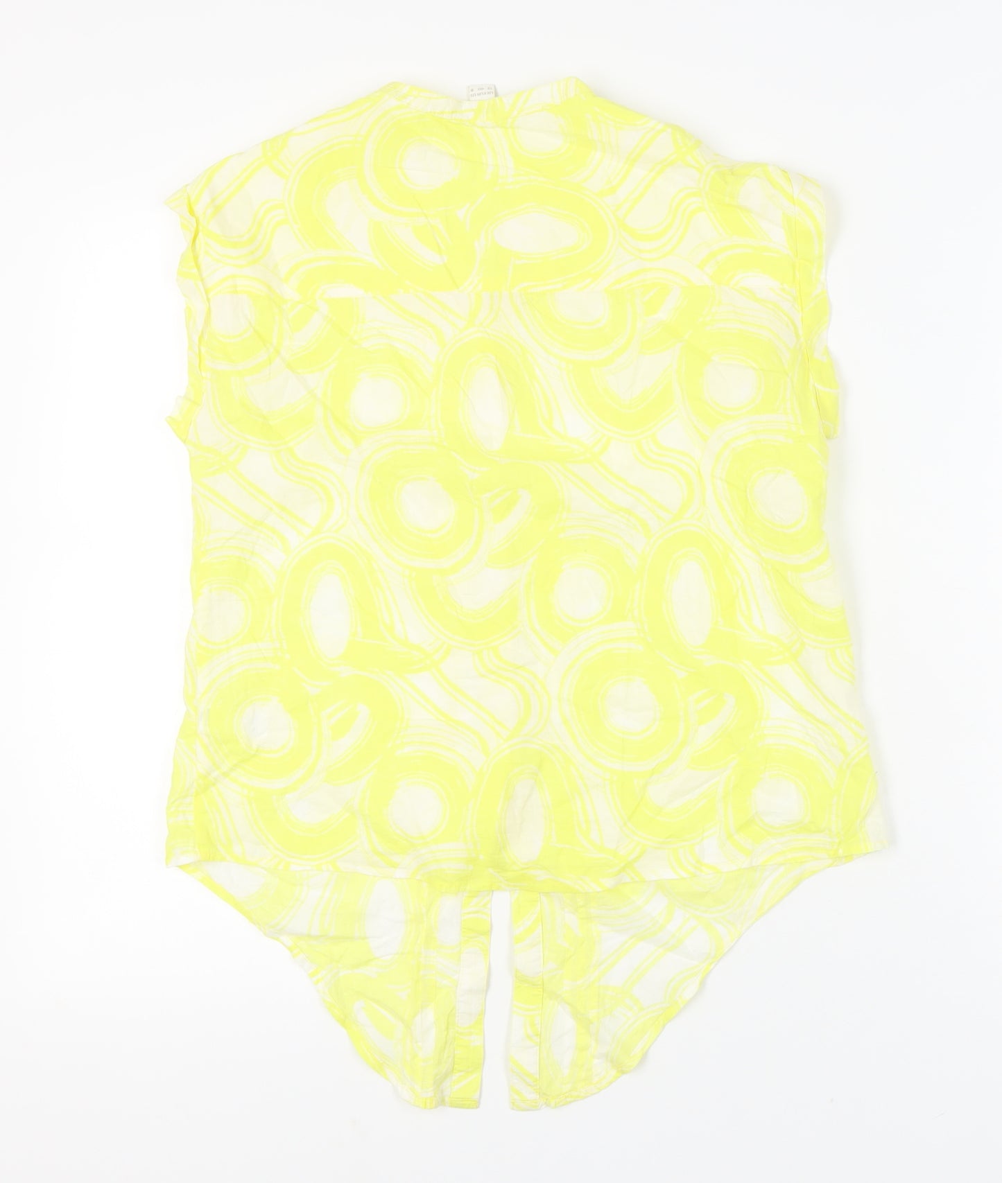 Monsoon Women’s Yellow Geometric Tunic Blouse UK 12 Cotton